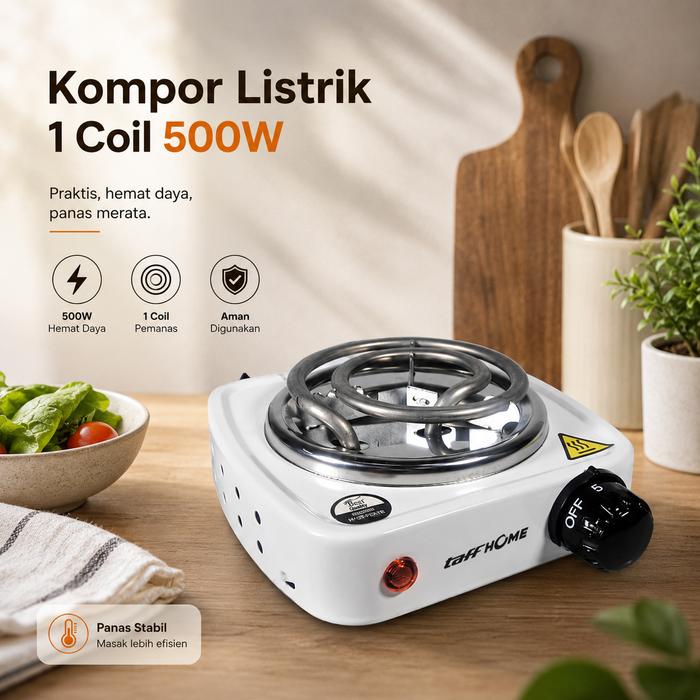 Grand Mall - Kompor Listrik Portable Mini | Hot Plate Satu Tungku | Alat Masak Elektrik