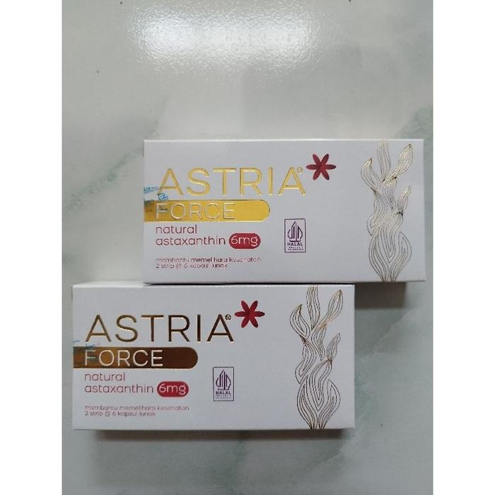 ASTRIA FORCE ASTAXANTHIN 6MG ( ISI 2 STRIP @6 CAPSULE )