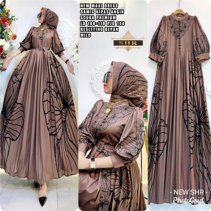 Shr Original Maxydress Couple Mom&Kids Bunga Kipas Terbaru !!!