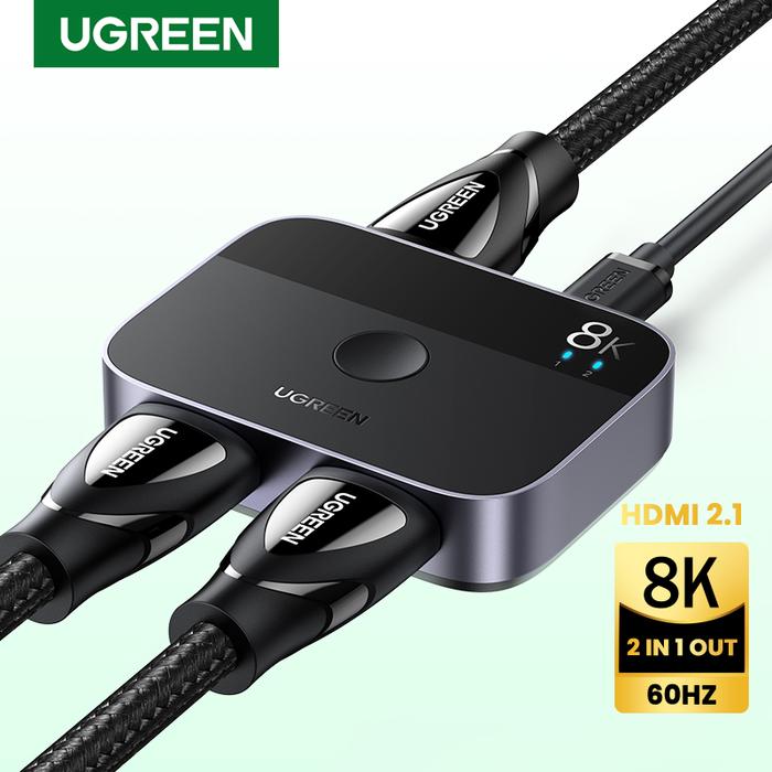 UGREEN HDMI 2.1 Switch 8K 60Hz 2 in 1 Out HDMI Switcher Splitter