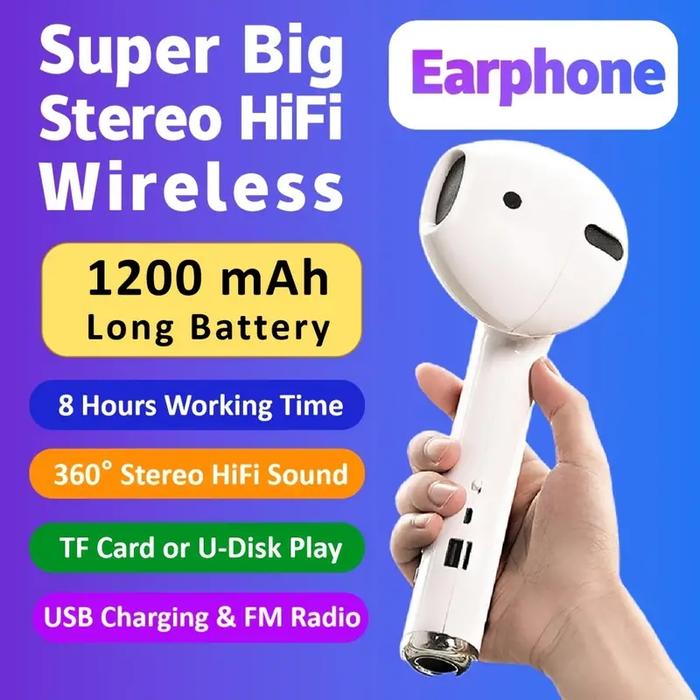 Wireless Speaker With Oversized Shape Spoof Subwoofer GiantSecond Generation Big Headphones Sound Wa