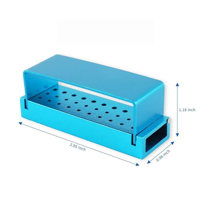 Dental Bur Burs Disinfection Box Alumunium Autoclave 30 Hole