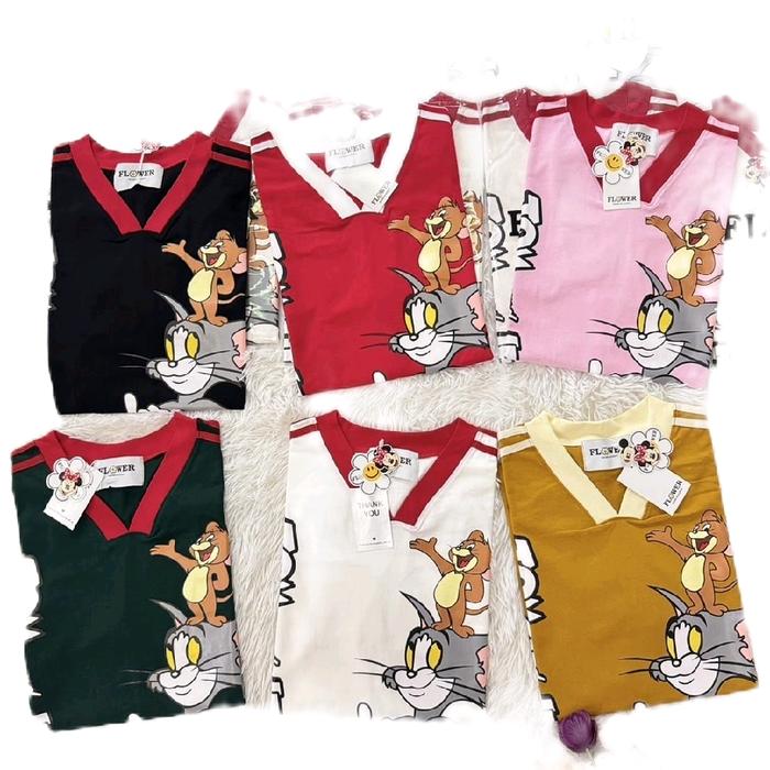 kaos oversized import BKK lucu Wanita Baju