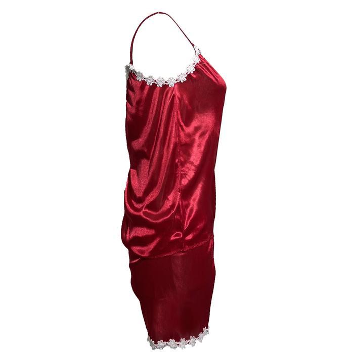 [ Redpink ] Set Sleepwear Pajamas Leisure Baju Tidur Wanita Fit Atasan Tanktop Sleeveless Front Bruk