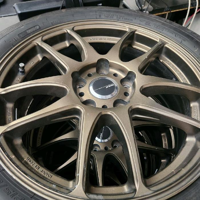 Work Emotion Velg CR Kiwami R17 Ring 17 Lebar 7 PCD 5x114.3 ET35 Complete Center Caps Made in Japan 