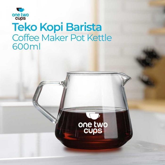 Teko Kaca Tempat Minuman Kopi Teh Jus Sirup Bibir V Dengan Handle