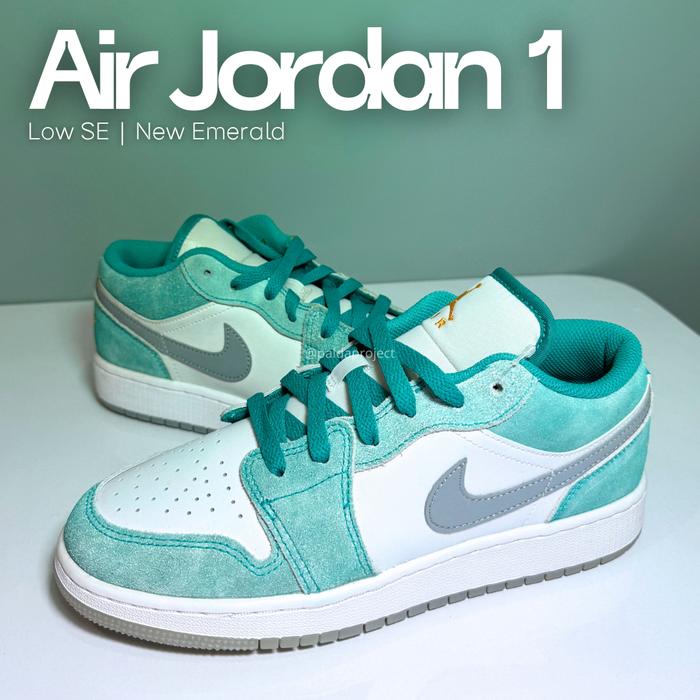 Sneakers Shoes Nike Air Jordan 1 Low SE New Emerald GS (DO8244 301) - 100% Original