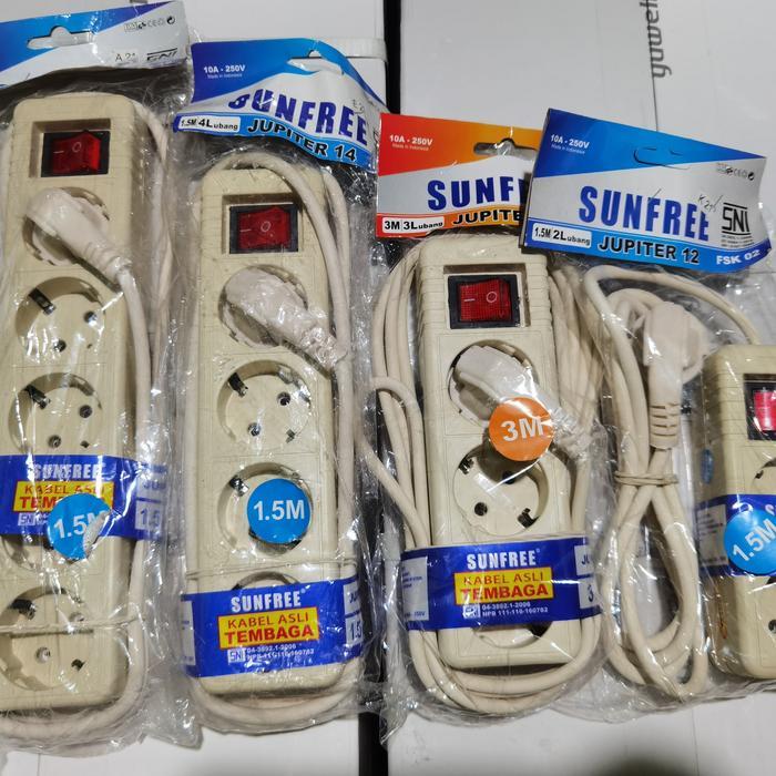 Stop Kontak Terminal Colokan Sunfree 5 lubang