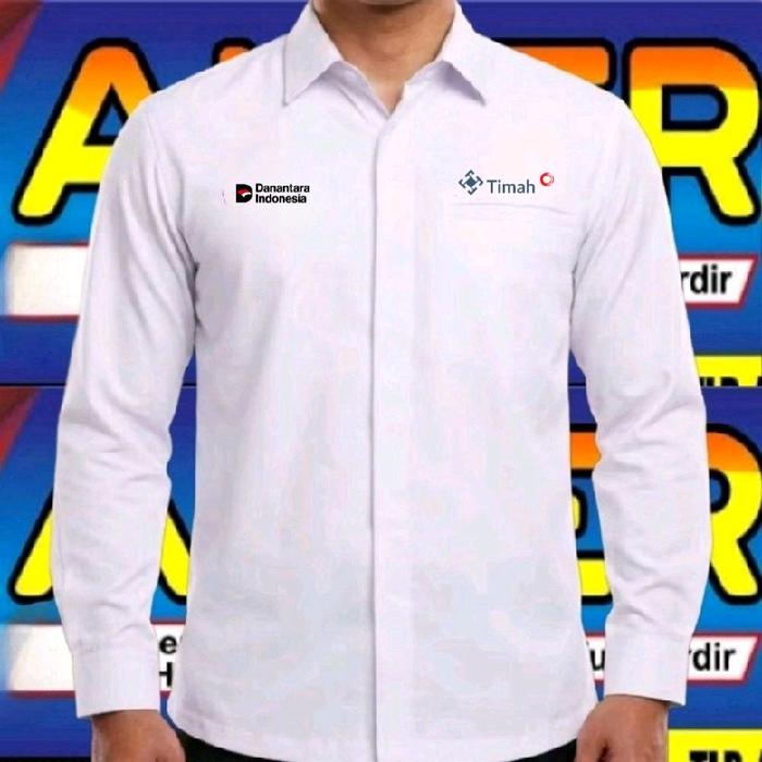 kantong 1 kemeja PT timah baju PT timah seragam PT timah Pdh PT timah kemeja kerja PT timah baju ker