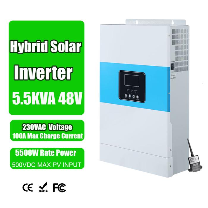 5500W Inverter 48V- 220V Hybrid Solar Inverter 5.5KVA Pure Sine Wave