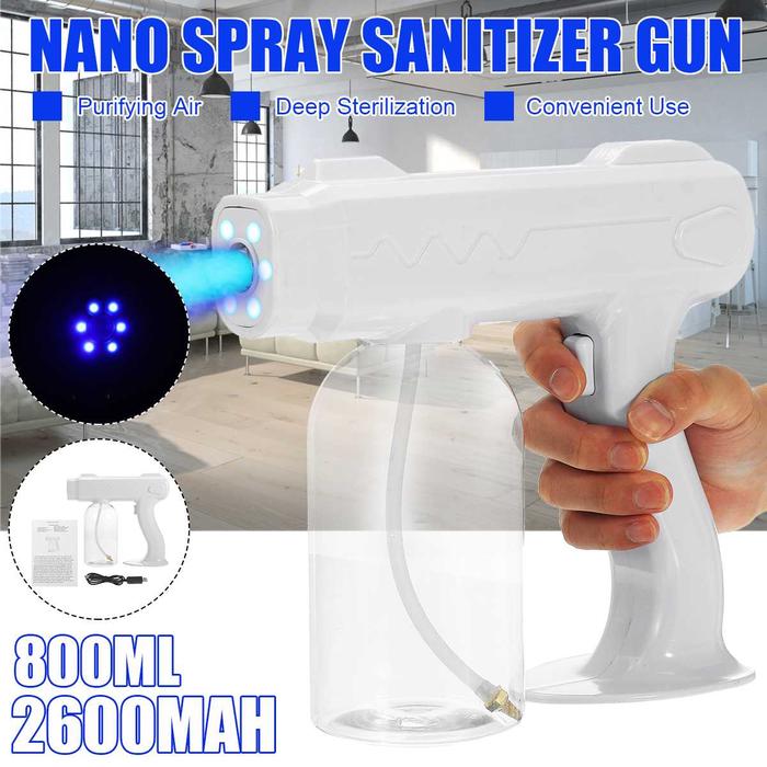 2600 Garden Accessories 800ml Blue Light Wireless Nano Steam Atomizer