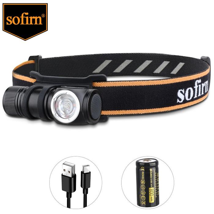 Sofirn Baru HS10 USB C Isi Ulang Mini 16340 Lampu Depan 1100lm LH351D