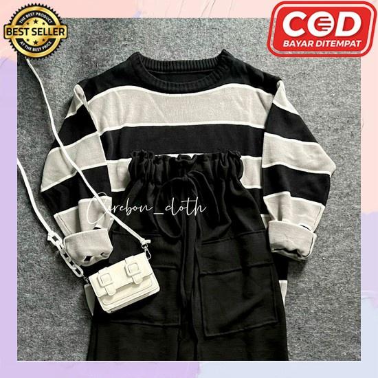 Stln Pakean Perempuan Dewasa Korea 1 Set Remaja Korean Style Baju Wanita One Set Baju Dan Celana Out