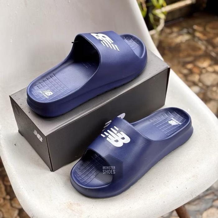 SANDAL SLOP PRIA NEW BALANCE ORIGINAL TERBARU SANDAL SLIDES SLIP ON NB FULL KARET ANTI SLIP UNISEX
