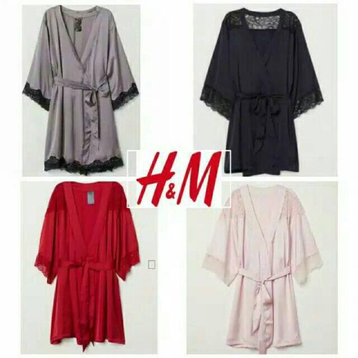 HnM kimono original high quality/kimono baju tidur/baju tidur satin grade A no reject PROMO DISKON