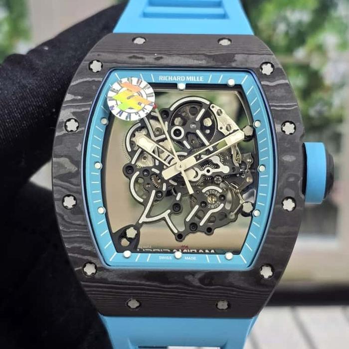RichardMille RM 055 Carbon Swiss ZF Automatic Movement Blue Dial Super Clone