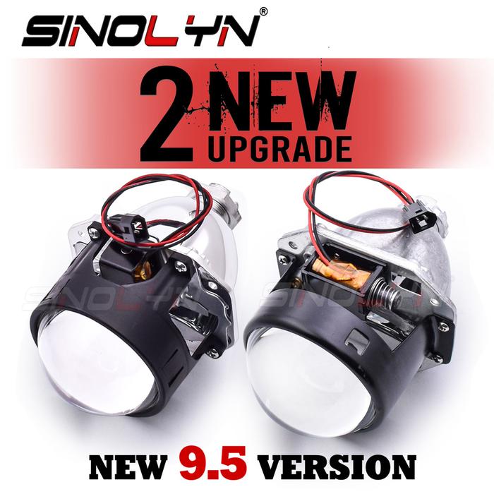 Sinolyn lensa proyektor Bi Xenon versi 9.5, untuk lampu depan H4 H7