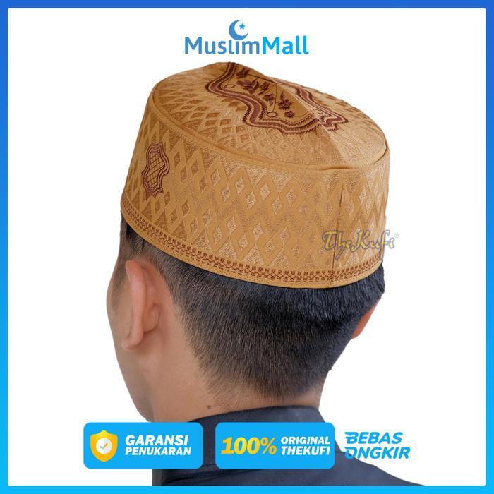 Peci Kopiah Assagofah Terompah Nabi Warna Cokelat Muda Asli - The Kufi