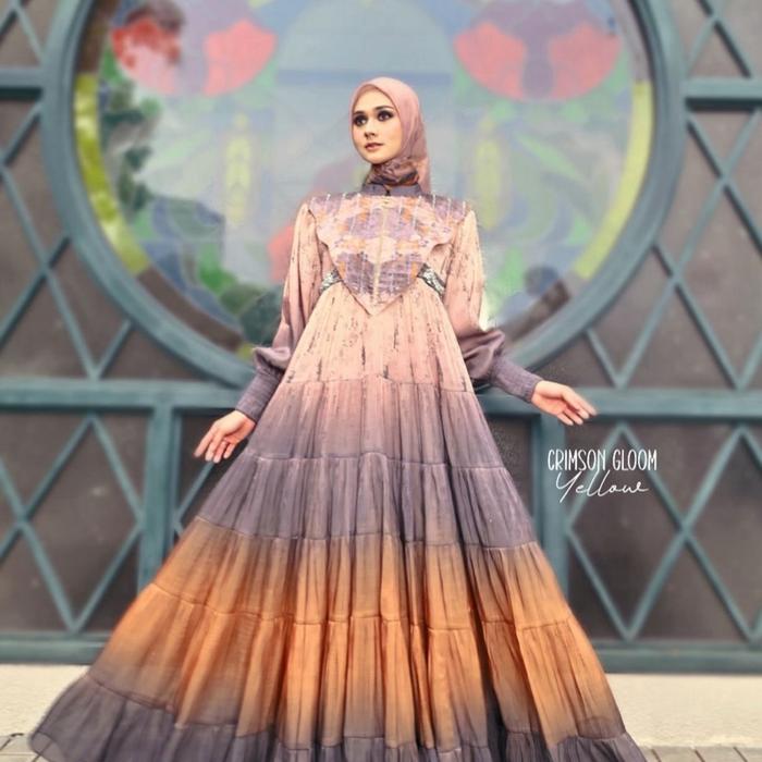 Gamis syari set Ritz brand Gamis Ritz syari set sracf