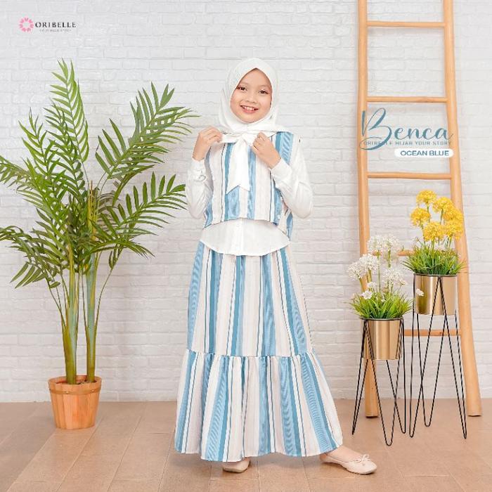 BENCA BY ORI KIDS ONE SET SHIRT ROK Gamis couple mom kids Setelan Kulot Baju anak perempuan umur 10-