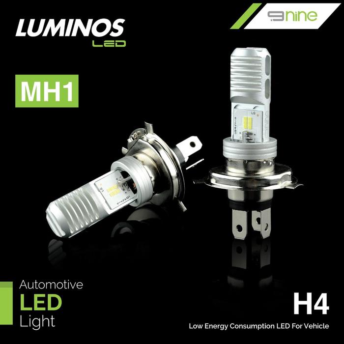 Lampu utama led motor 9NINE LUMINOS H4 HS1 AC DC LED CSP Warna Putih