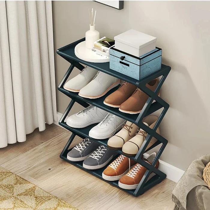 Rak sepatu berbentuk X, gantungan sepatu rumah tangga