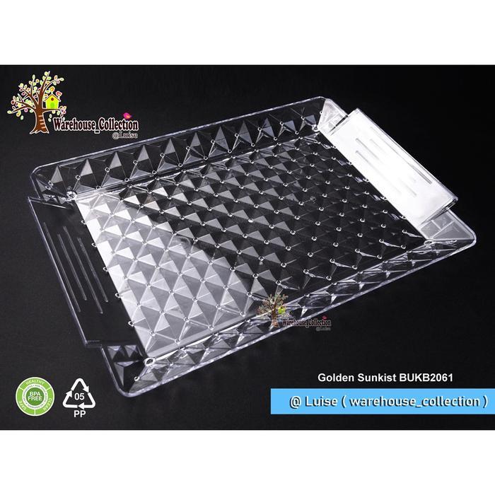 Baki Kristal Acrylic Segi Diamond PER-BIJI/ Nampan Akrilik / Nampan Cantik/nampan elegant nampan es