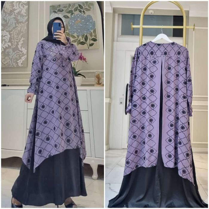 gamis bahan krespo bordir gamis terbaru ednes by kayla