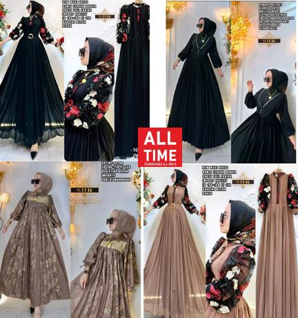 SHR MAXI DRESS GAMIS WANITA NEW COLLECTION ALLTIME ORIGINAL | MUSLIMAH SYAR'I 2026 Cantik Nyaman Sya