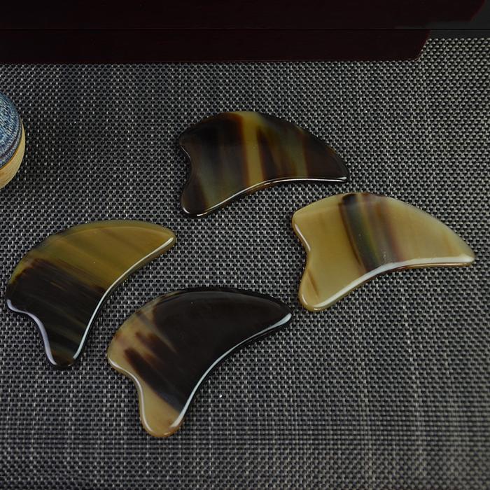 Alat Pijat Kerokan Gua Sha Terapi Papan Guasha Tanduk Kerbau Alami