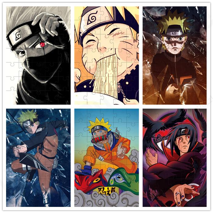 Anime Naruto Wooden Puzzle Jigsaw 35/300/500/1000 Pcs Puzzle Family