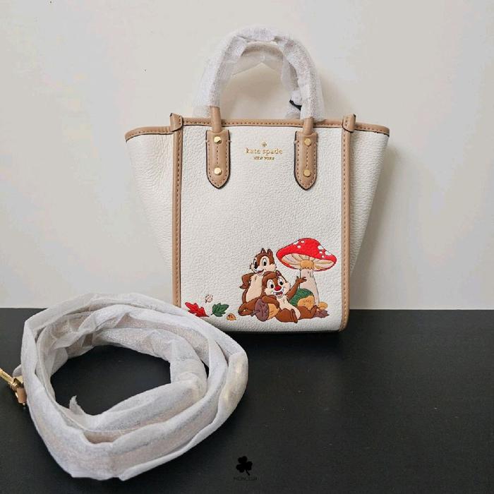 nwt tas KS Ella Disney X KSNY Chip N Dale Mini Tote Meringue Multi best seller Authentic
