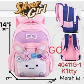 Gotik  Tas Alto Silver Girl Tas Ransel Sekolah Anak TK PAUD Perempuan Cewek