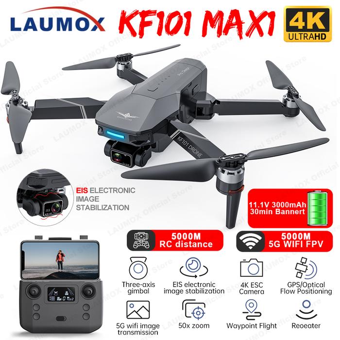 LAUMOX KF101 MAX GPS Drone 4K Professional HD EIS Camera Anti-Shake