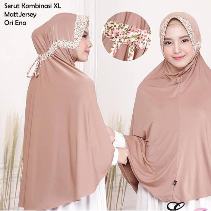 ( TOKO HIJAB 13 ) HIJAB SERUT BUNGA ALENA - HIJAB INSTAN - KERUDUNG SERUT BUNGA ALENA JUMBO -  JILBA