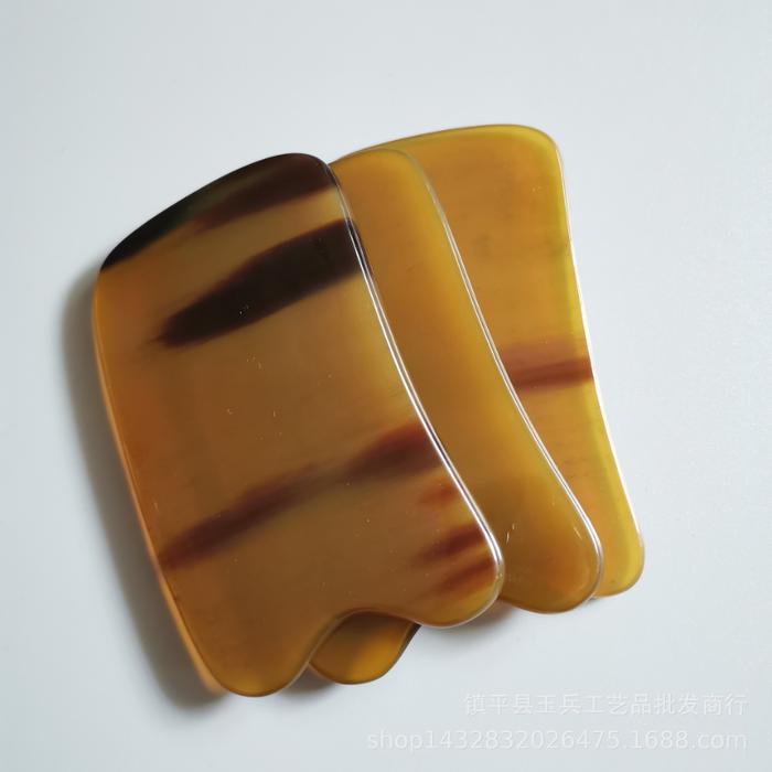 1 Buah Gua Sha Papan Pijat Bahan Tanduk Kerbau Persegi Alat Terapi