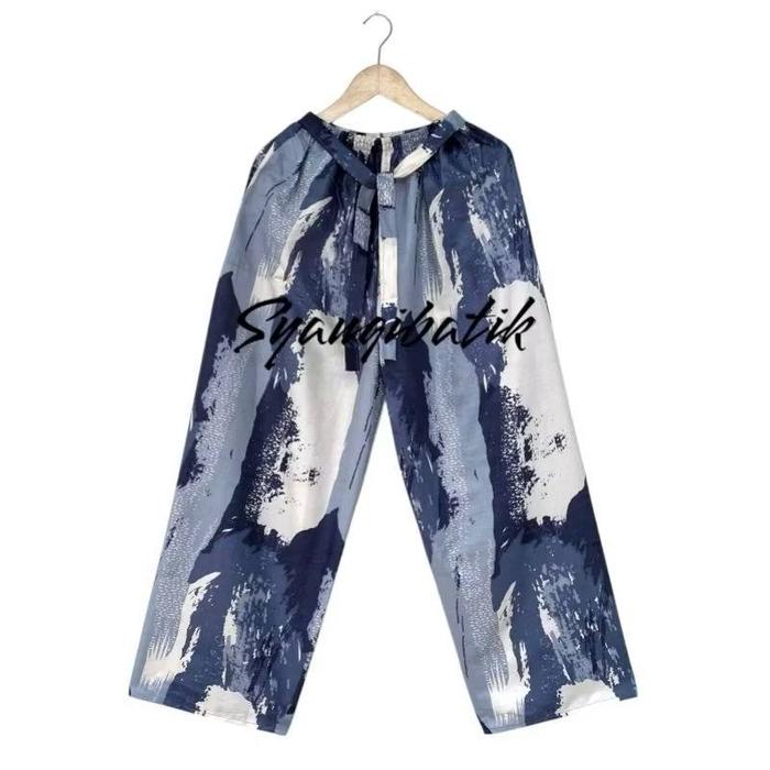(REG-JUMBO) MARBLE CELANA KOLOR PANJANG PRIA WANITA KULOT BATIK REGULER JUMBO SIZE CELANA PANTAI SAN