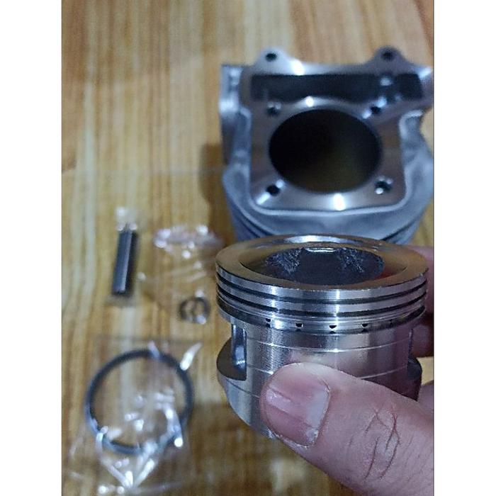 BIG PROMO BLOK SEHER SET PISTON 54.5 LINER LUAR 57.5 RING 2015 2019 BEAT POP BEAT ESP SCOOPY ESP K44
