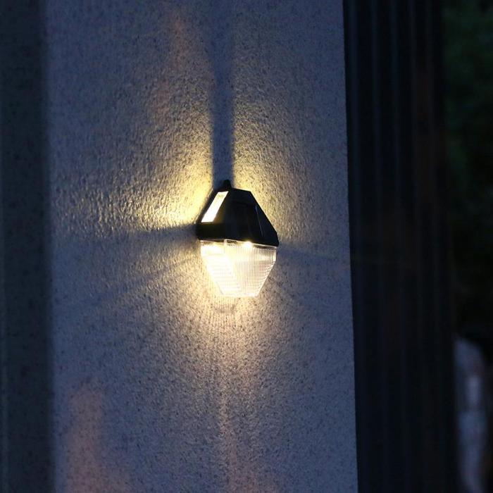White Light Led Solar Wall Lamp Waterproof Courtyard Wall Lamp