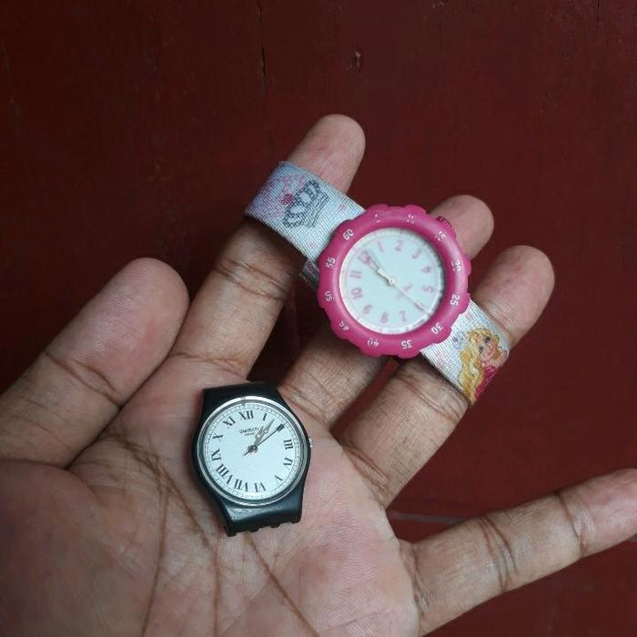 jam swatch & flik-flak bahan kondisi off