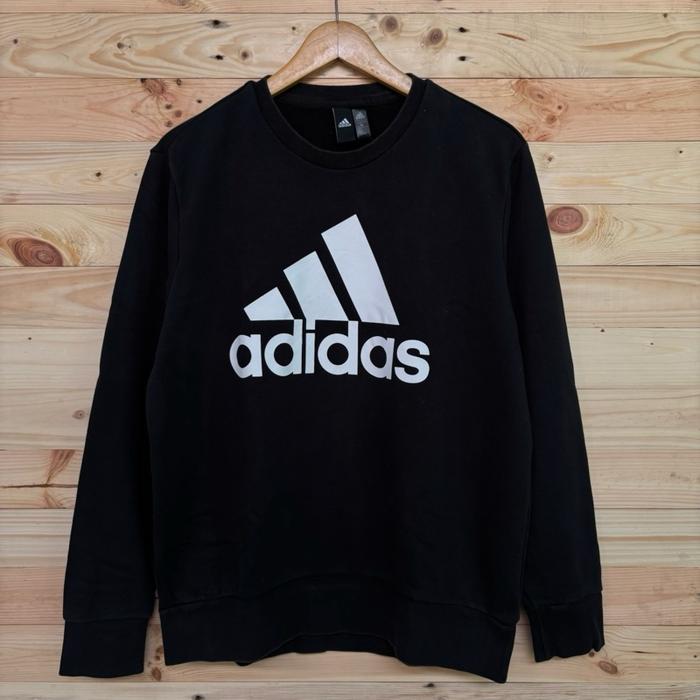 Crewneck Hoodie Adidas Essentials Big Logo Originals - Second Very Good Condition Untuk Pria & Wanit