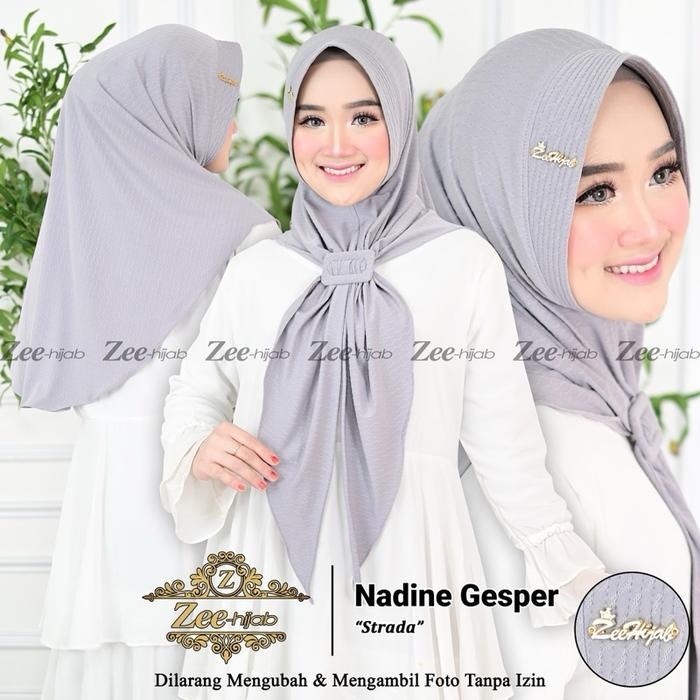 Bergo Ped Gesper Strada Ped busa bahan adem jilbab gesper