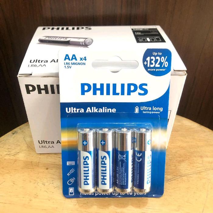 Baterai Battery Batere PHILIPS AA Alkaline 4pc
