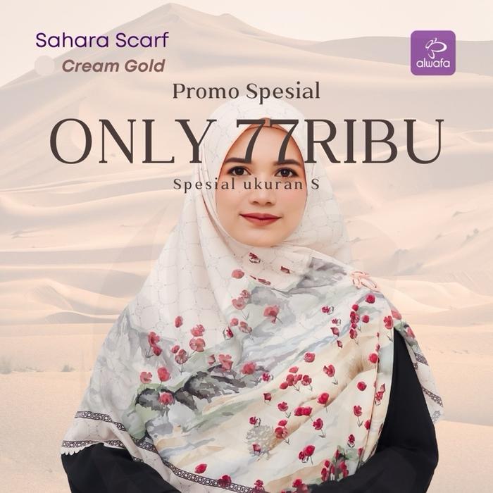 Hijab alwafa bahan voal ukuran S motif