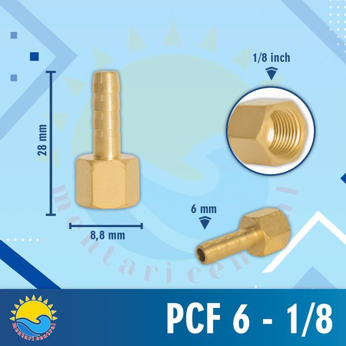 Nepel Selang Drat Dalam PCF Female konektor