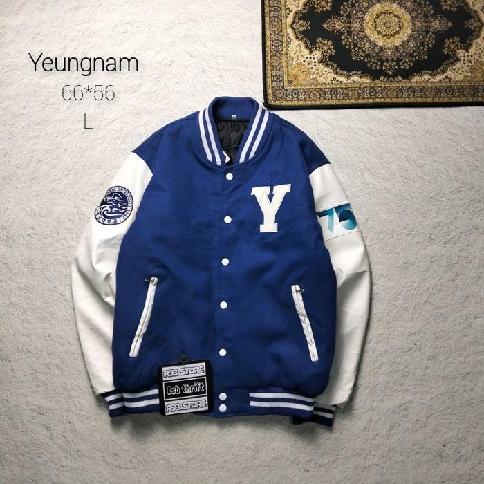 jaket bomber varsity yeungnam university original 100% size L