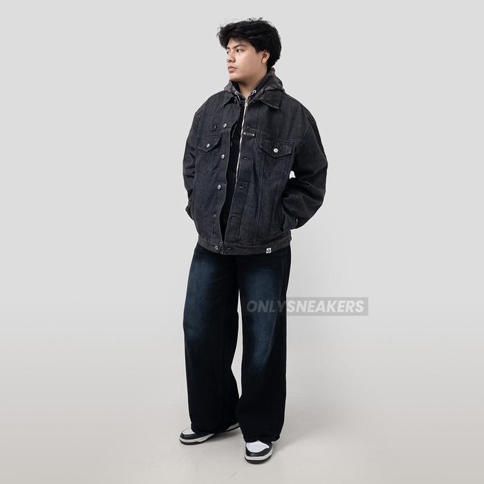 AAPE WASHED EMBOSSED BLACK JACKET