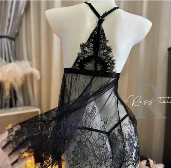 Lingeria Dress Transparan Ikat Tali Depan Baju Tidur Wanita Baju Dinas 2029 #Gratisongkir