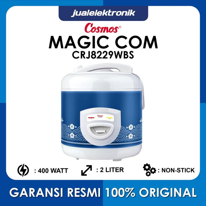 Cosmos CRJ8229WBS – Magic Com 2 Liter Nonstick White Blue