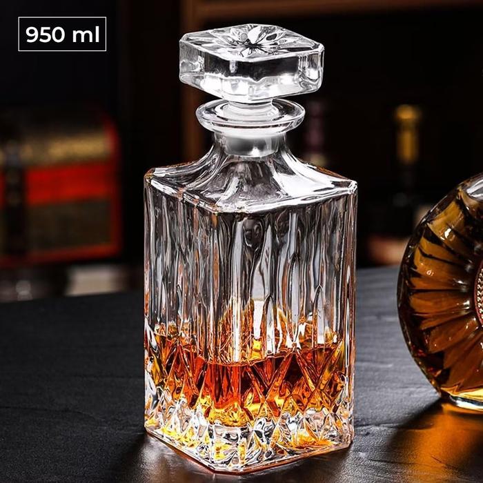 Decanter Glass Bottle Liquor Scotch Luxury 950ml - EJ50HF